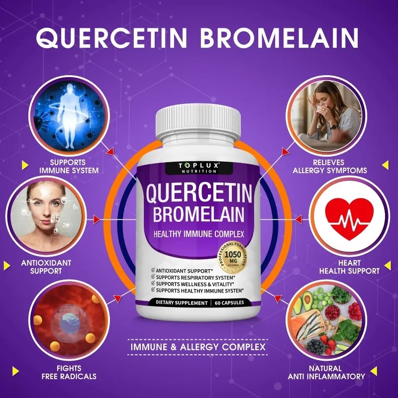 Wellness Quercetin - Kapsul Quercetin & Bromelain, Mendukung Kesehatan