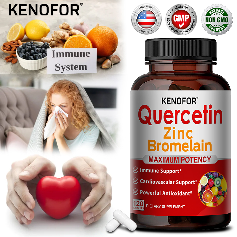 Wellness Quercetin - Kapsul Zinc Quercetin Bromelain, Kompleks Bioflavonoid,