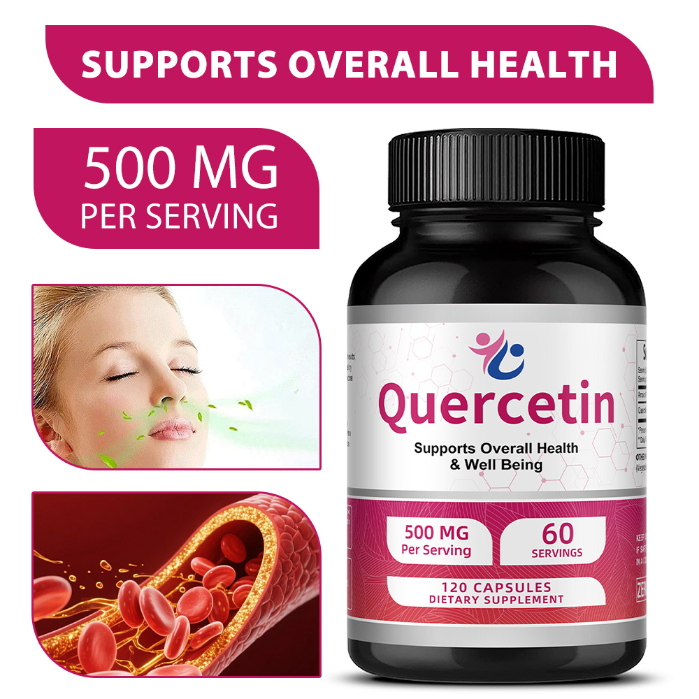 Wellness Quercetin - Kapsul Quercetin 500mg, Antioksidan, Dukungan Kesehatan