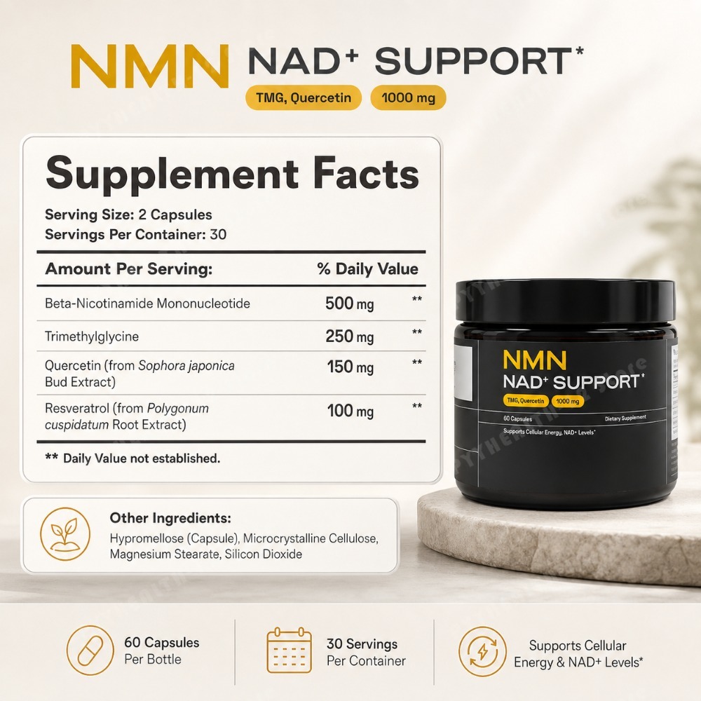 Kapsul Pendukung NMN NAD+ 1000 - Wellness Quercetin ulasan dan harga