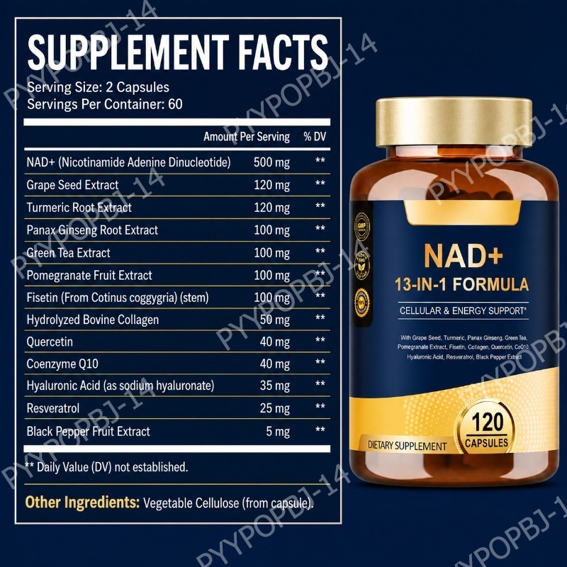 Kapsul NAD+ 500mg 13-in-1 deng - Wellness Quercetin ulasan dan harga