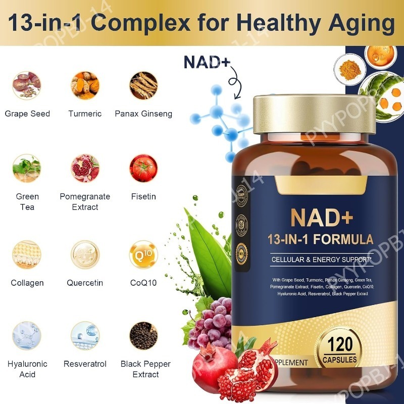 Kapsul NAD+ 500mg 13-in-1 deng - Wellness Quercetin ulasan dan harga